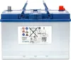 A VARTA Blue Dynamic G8 Autobatterie 12V 95Ah car battery is shown against a white background. The battery has a blue top and a translucent gray body. Various warning and informational symbols are printed on the side of the battery, including a recycling s Produktbild-Vorschau