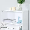 Regał na książki, Biały drewniany regał stojący z 4 Podgląd zdjęcia produktu 6