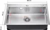 SucceBuy Lavello da cucina da 68 cm, postazione di lavoro, Anteprima dell’immagine prodotto 8