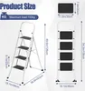 TRMLBE Escabeau 4 marches pliable Marchepied Petite échelle Voir les images du produit 2