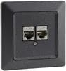 MILOS Netzwerk-Dose 2x CAT6 inkl. Rahmen UP Anthrazit Produktbild-Vorschau 10
