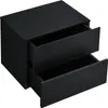 A black nightstand with two drawers, one slightly open. Anteprima dell’immagine prodotto