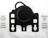 Close-up of a vacuum cleaner bag attachment with instructions in multiple languages. Produktbild-Vorschau