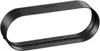 A black oval-shaped duct connector with a slightly raised edge. Produktbild-Vorschau