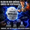 25 x Wilhelm CR2430 Blister Lithium Knopfzellen Produktbild-Vorschau 2
