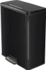 A black rectangular pedal bin with a gray pedal. Produktbild-Vorschau