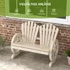 Outsunny Gartenbank mit Armlehne Sitzbank Gartenmöbel Produktbild-Vorschau 7