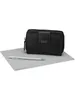 A black wallet and a pen are placed on a light gray surface against a white background. Anteprima dell’immagine prodotto