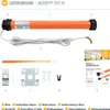 A diagram showing the components of a motor for roller shutters, with numbered labels and a descriptive text. Produktbild-Vorschau