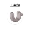 MDEKOR Wandträger 1-läufig Chrom Matt TYP R Wandhalter mit Produktbild-Vorschau 10