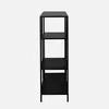 A black metal bookshelf with four shelves is shown against a white background. Anteprima dell’immagine prodotto