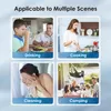 A collage of four images showing different scenarios where water filters can be used: drinking, cooking, cleaning, and camping. Náhled obrázku produktu