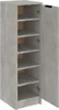 vidaXL Schuhschrank Betongrau 30x35x100 cm Holzwerkstoff Produktbild-Vorschau 4