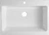A top-down view of a white ceramic sink with two holes. Produktbild-Vorschau