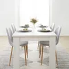 Homestyle4u Essgruppe mit 4 Stühlen 5 tlg Esstisch Set Weiß Produktbild-Vorschau 5