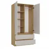 A wardrobe with open doors, showing shelves and drawers. Anteprima dell’immagine prodotto