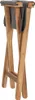 vidaXL Chaises pliantes 2 pcs. Teck massif et tissu gris Voir les images du produit 4