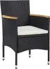 vidaXL 5-tlg. Garten-Essgruppe Poly Rattan Schwarz Produktbild-Vorschau 3