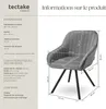 Chaise pivotante avec accoudoirs Snug en velours, Voir les images du produit 6