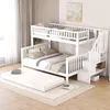 Merax Etagenbett 90x200/140x200/90x190cm Ausziehbett mit Produktbild-Vorschau 3