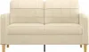 vidaXL 2-Sitzer-Sofa Creme 140 cm Stoff Produktbild-Vorschau 3