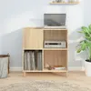 Mobile Porta Dischi Rovere Sonoma 84,5x38x89 Legno Anteprima dell’immagine prodotto 3