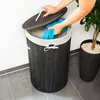 Relaxdays Wäschekorb Bambus, faltbare Wäschetonne mit Produktbild-Vorschau 3