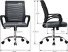 Diagrams showing the dimensions of an office chair. Produktbild-Vorschau