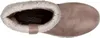 A top-down view of a taupe Skechers Slip-ins boot with a cream-colored fuzzy lining. Voir les images du produit