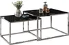 Couchtisch 2in1 YOSHI GLASS CHROM mit Glasplatte Produktbild-Vorschau 4
