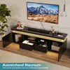 ProximaX TV skrinka, vysoký lesk, čierna, 180 cm, s RGB LED Náhľad obrázku produktu 4