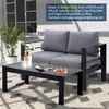 MEXO Loungesofa Gartenmöbel Set 2-Sitzer Gartensofa aus Produktbild-Vorschau 5