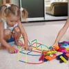 400stk Strohhalme Bausteine Set Lernspielzeug ab 3 Jahren Produktbild-Vorschau 6