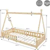 ML-Design Kinderbett Tipi 90x200 cm mit Rausfallschutz und Produktbild-Vorschau 7