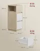 A diagram showing the dimensions and weight capacity of a narrow nightstand with two drawers. Náhled obrázku produktu