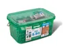 A green plastic storage container filled with screws and other hardware. Anteprima dell’immagine prodotto