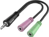 Audio-Adapter, 4pol. 3,5-mm-Klinke-Stecker - 2x 3pol. Produktbild-Vorschau 1