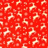Geschenkpapier Hirsch kariert 70cm x 2m Rolle Rot / Gold Produktbild-Vorschau 2