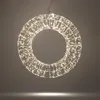 LED-metaalkrans zilver met 960 LED's in warm wit - 36 cm - Productafbeelding-voorbeeld 1