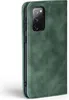 A green flip cover phone case for a Samsung Galaxy S20 FE is shown against a white background. Produktbild-Vorschau