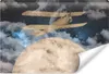 Muralo Vlies Fototapete FLUGZEUG Mond Sterne Wolken Nacht Produktbild-Vorschau 1