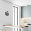 Glasuhr Wanduhr Küchenuhr Echt-Glas 30fi cm Stadt blau Produktbild-Vorschau 5
