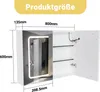 Badezimmer spiegelschrank mit Beleuchtung 80x16x60cm Produktbild-Vorschau 7