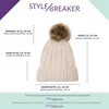 styleBREAKER Zopfmuster Bommelmütze, Strickmütze mit Produktbild-Vorschau 5