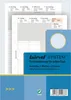 A close-up view of a planner insert with a blue cover and marketing text. Produktbild-Vorschau