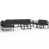 vidaXL 9-tlg. Garten-Lounge-Set mit Kissen Aluminium Produktbild-Vorschau 1