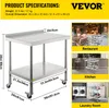 VEVOR Tavolo da lavoro in acciaio inox, tavolo in acciaio Anteprima dell’immagine prodotto 7