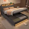 okwish Lit à coussins 160×200 cm avec éclairage LED, ports Voir les images du produit 4