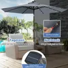 Parasol COSTWAY 300 cm z 8 żebrami, oświetleniem słonecznym Podgląd zdjęcia produktu 4