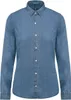 Kariban Damen Denim Bluse Jeanshemd Baumwolle Jacke Langarm Produktbild-Vorschau 1